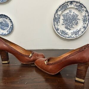 Rosina Ferragamo Brown Leather Heels Vintage
